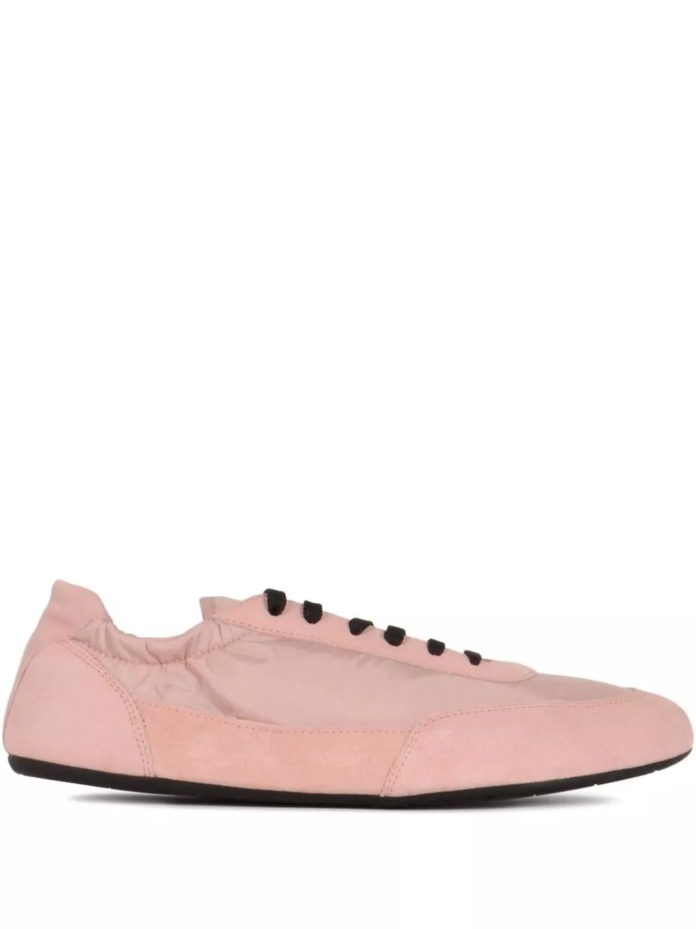 Soft and Colorful Sneakers Seen by Prada and Jacquemus 4 Prada collapse re-nylon pink soft sneakers trend Modalova