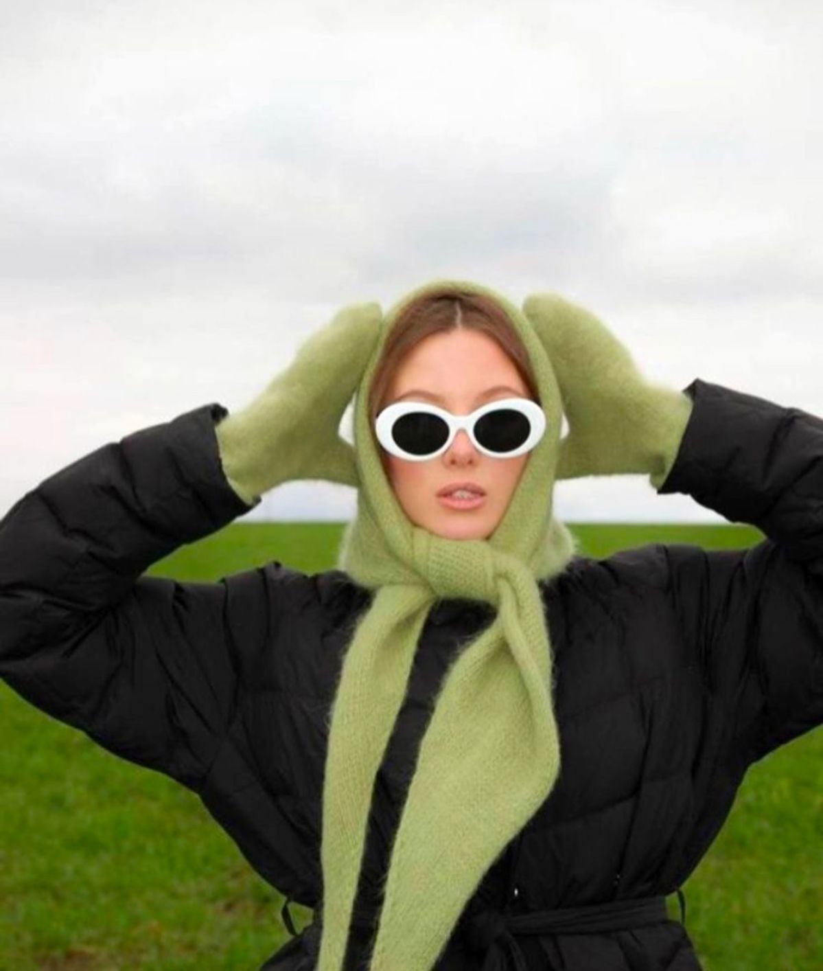 Hide hood crochet balaclava