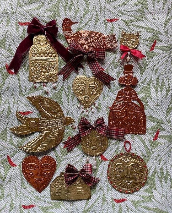 Embossed metal decoration