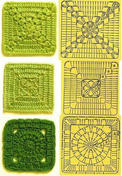 Example of granny square crochet patterns