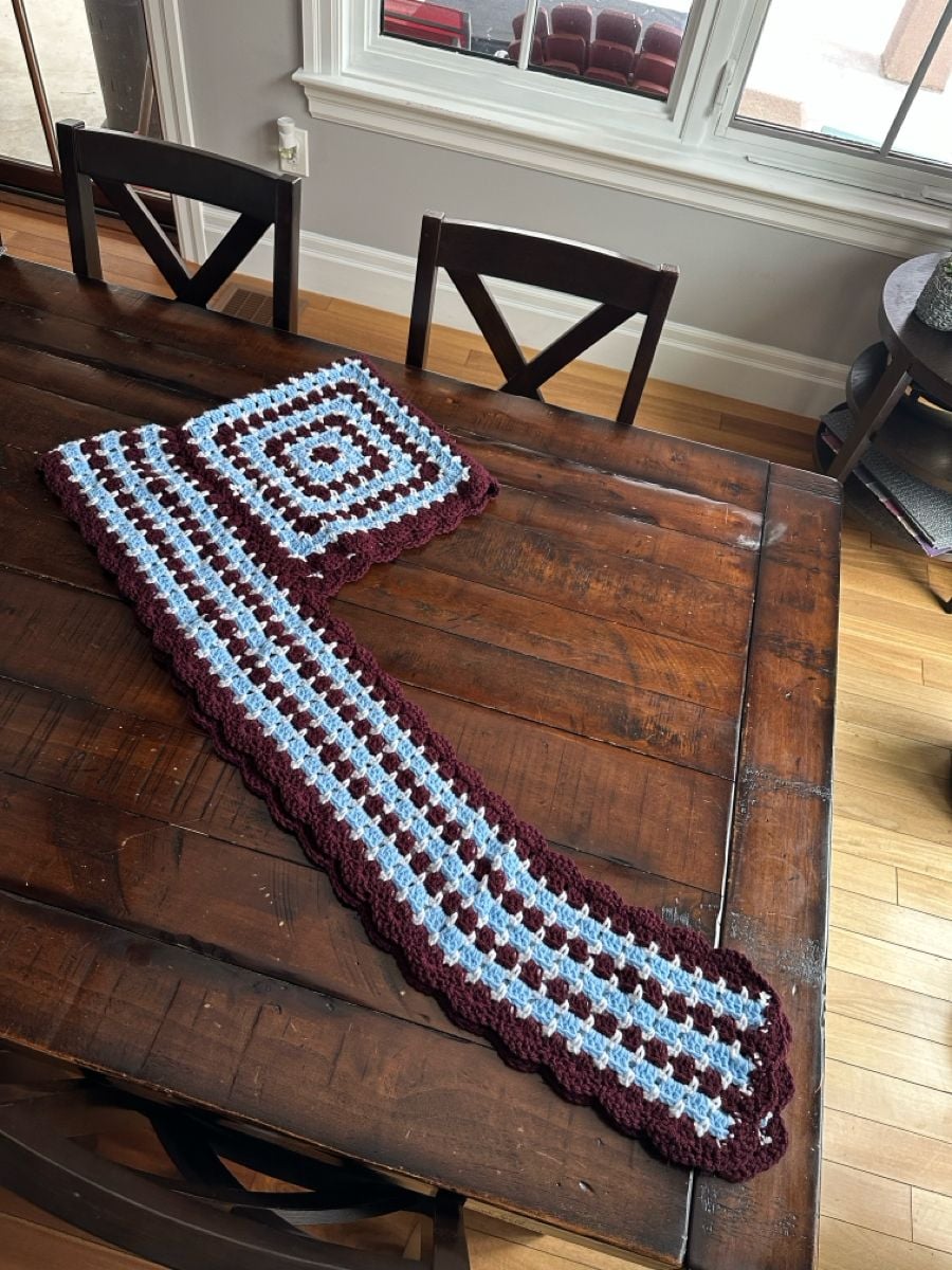 Crochet scarf balaclava