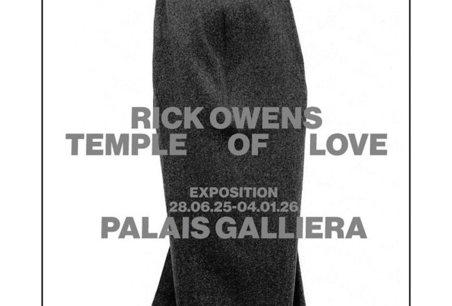 Affiche exposition Rick Owens, Temple of Love au Palais Galliera, retour Modalova