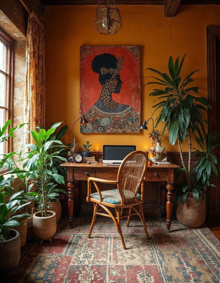 Afrohemian aesthetic interior decor trend 2026