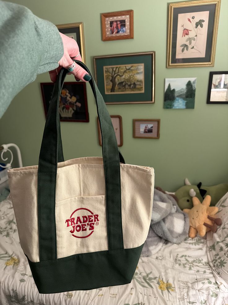 Mini canvas Trader Joe's tote bag