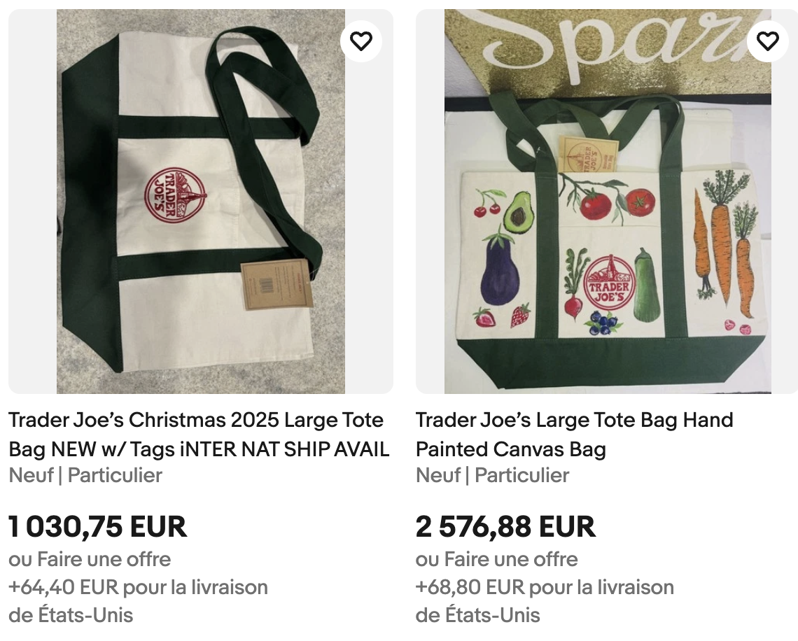 Trader Joe's tote bag eBay