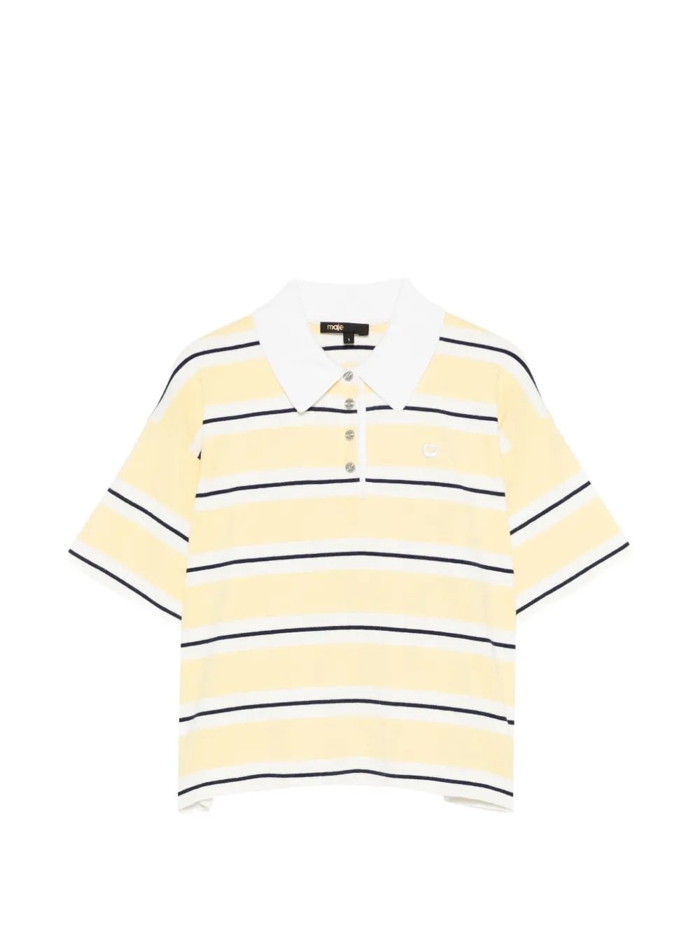Short sleeve striped polo Maje