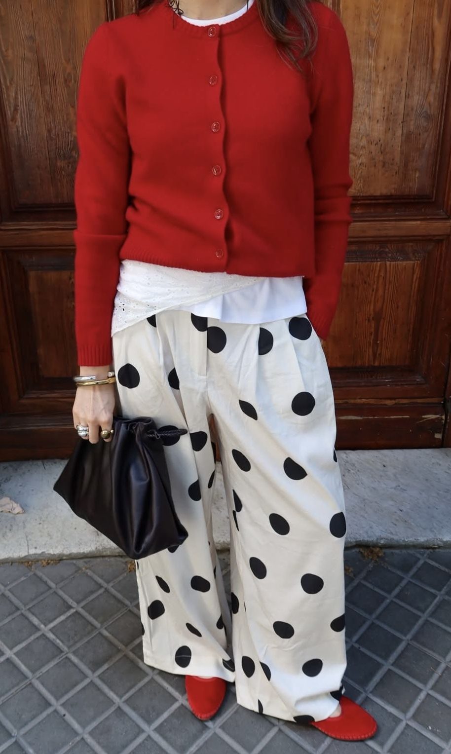 The polka dot print is back like never before! 23 Wide pants with polka dots