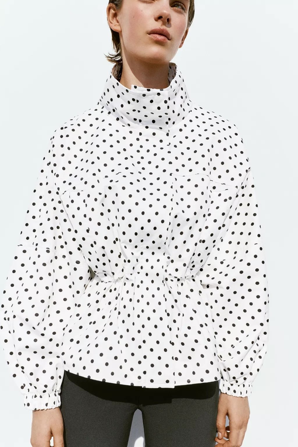 The polka dot print is back like never before! 31 Collared jacket with polka dots by Pull & Bear