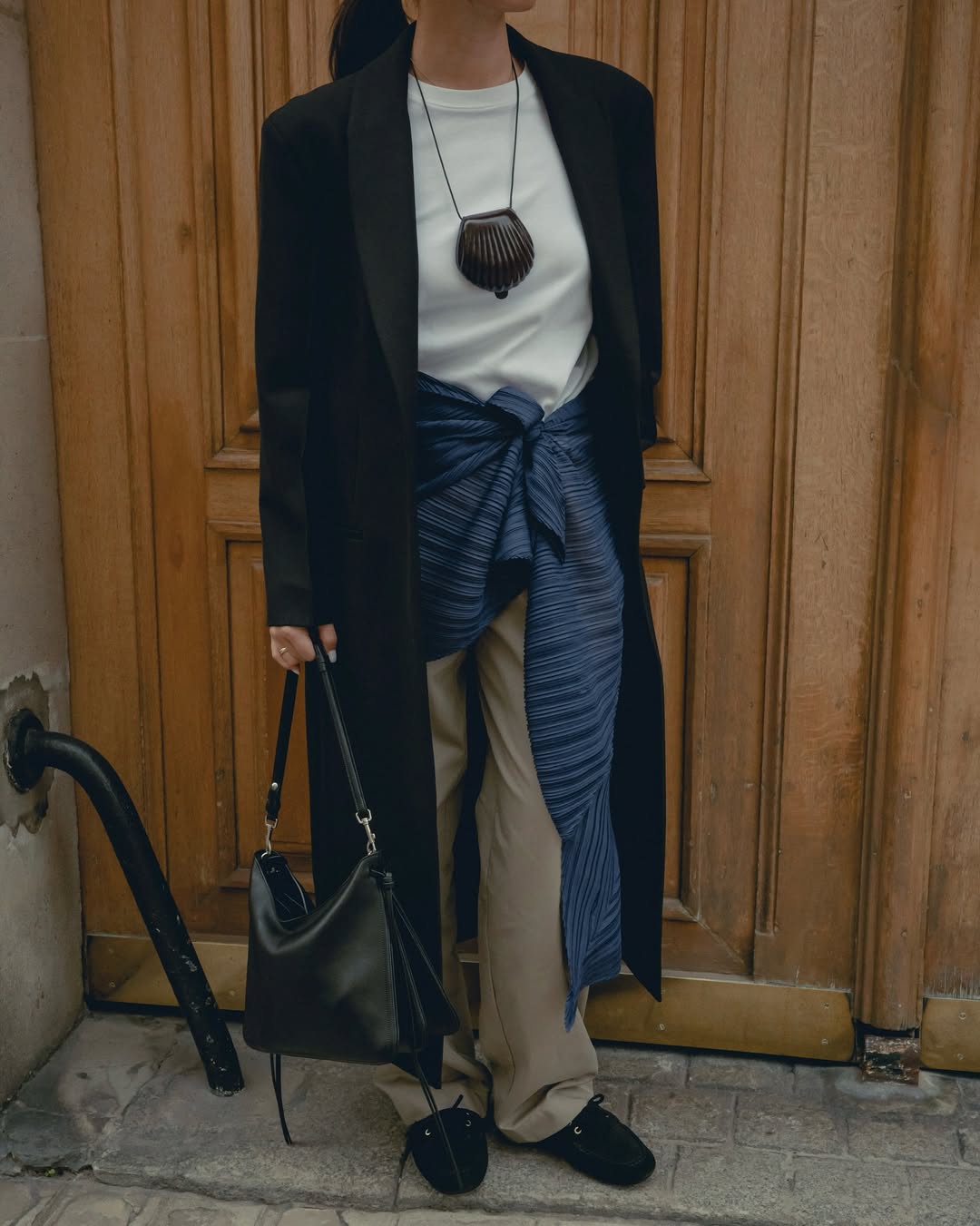 Scarf belt: how to wear a scarf at the waist? 11 michellelin foulard taille decontracte