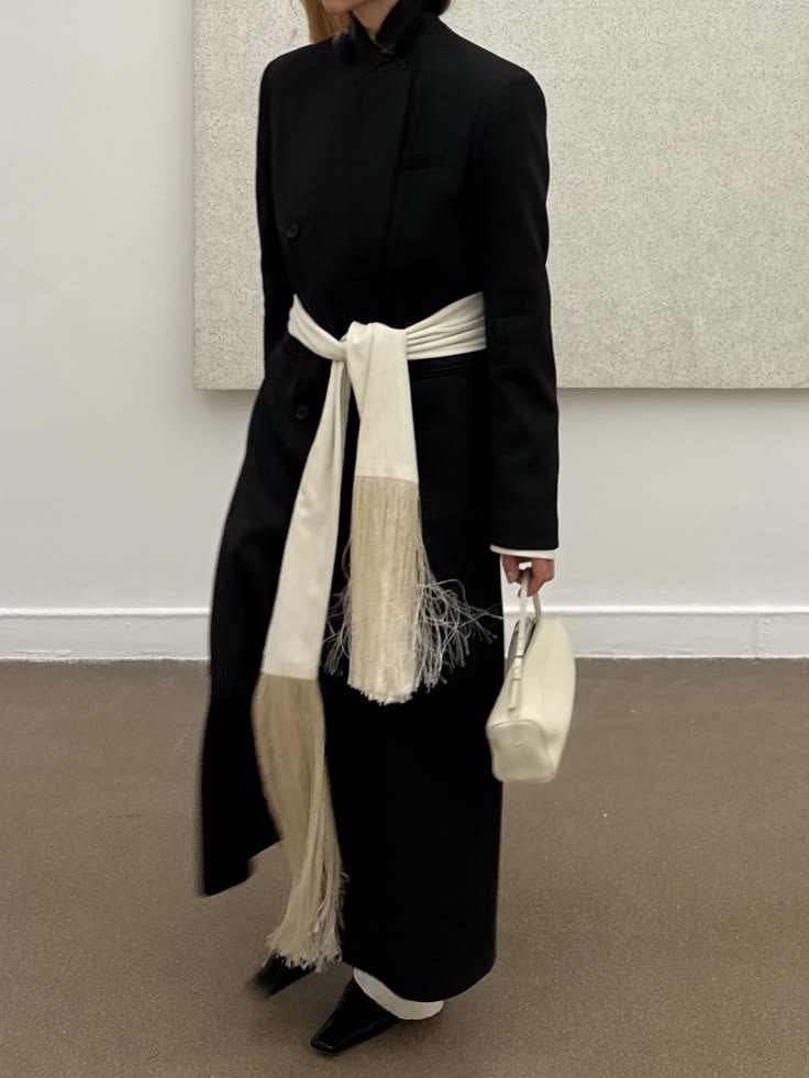 Scarf belt: how to wear a scarf at the waist? 9 nouage foulaurd taille