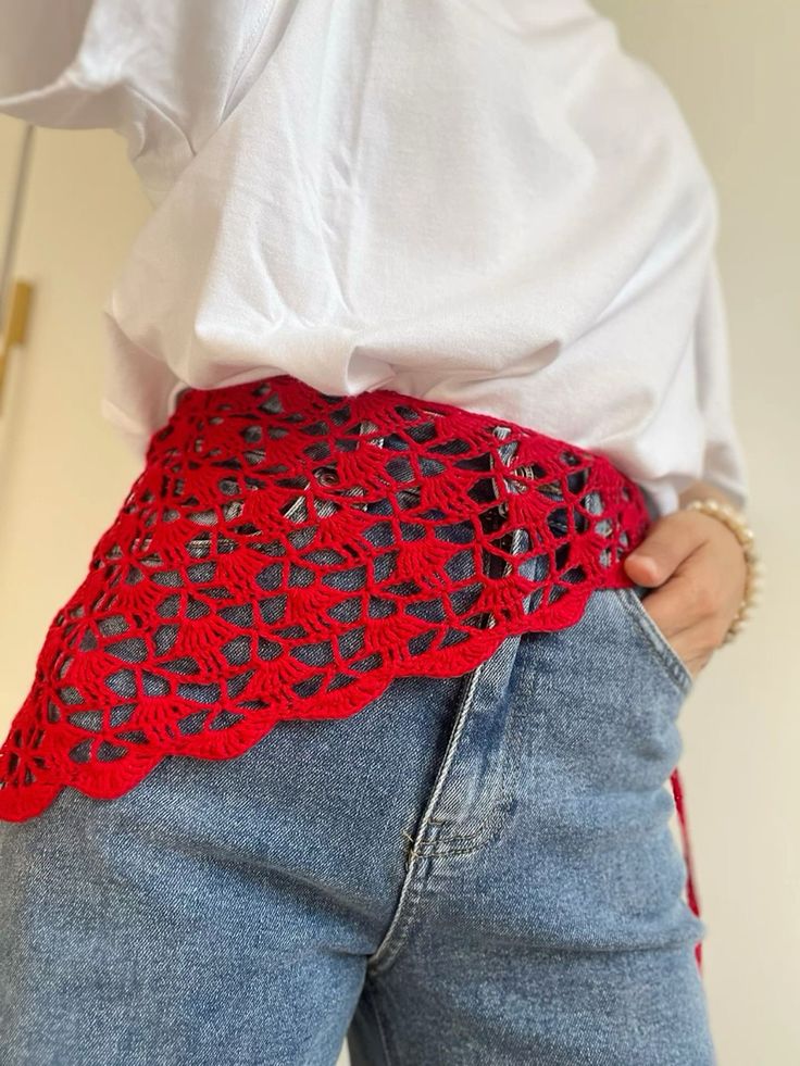 Scarf belt: how to wear a scarf at the waist? 13 Crochet scarf belt tutorial