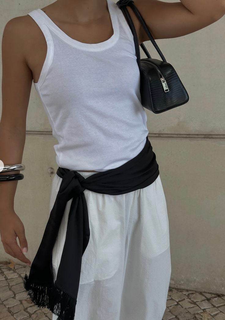 Scarf belt: how to wear a scarf at the waist? 10 taille long foulard taille