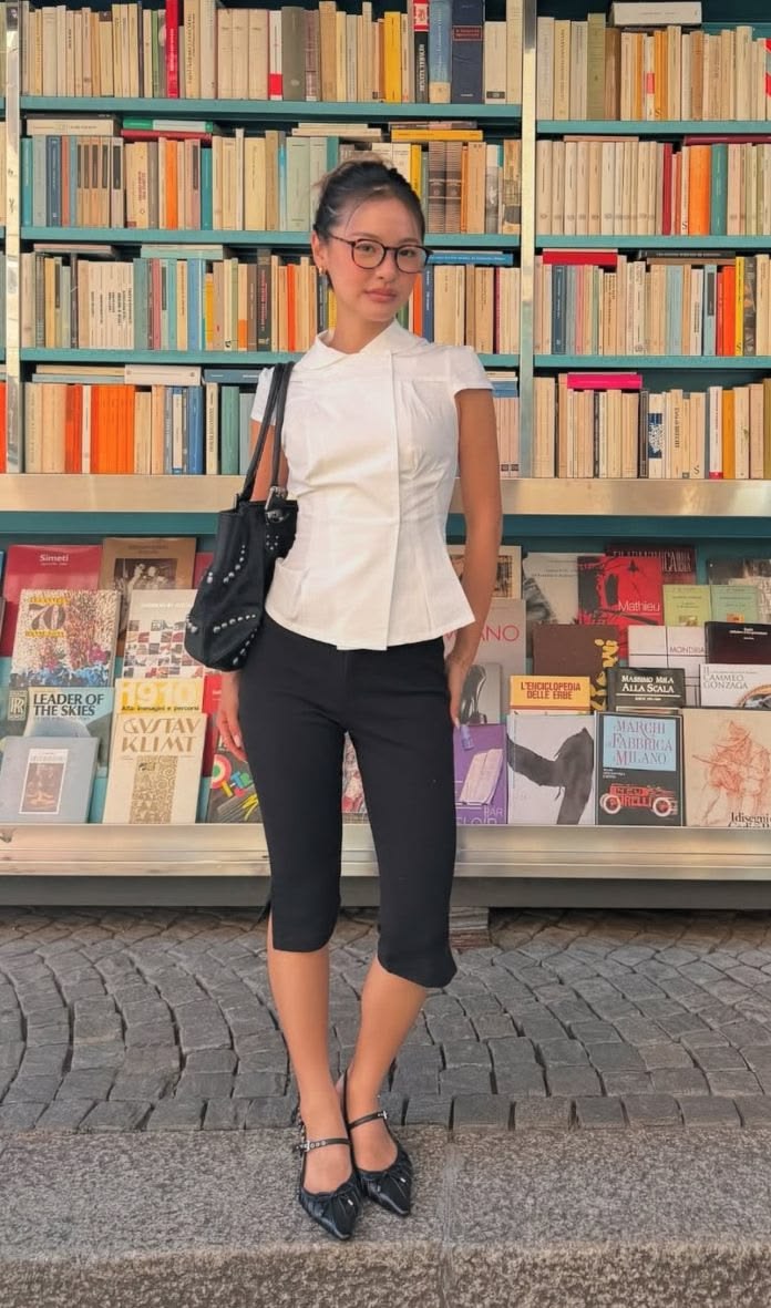 Casual look with capri pants