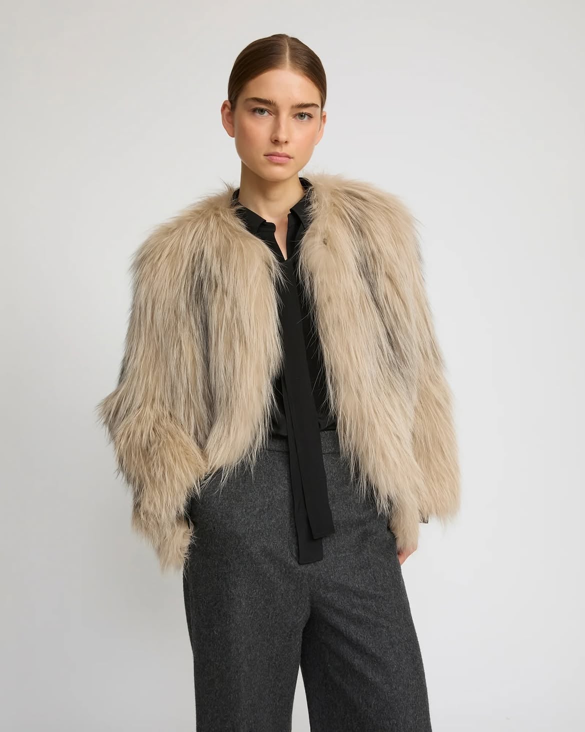 Womens luxury shearling coat a new kind of glamour Modalova